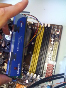 installing a RAM memory stick installing a RAM memory stick