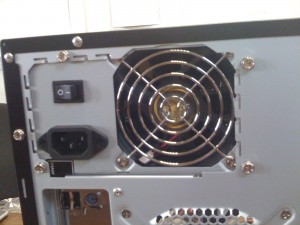 Antec brand power supply (PSU) rear Antec brand power supply (PSU) rear