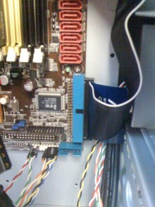 IDE and SATA connectors on motherboard IDE and SATA connectors on motherboard