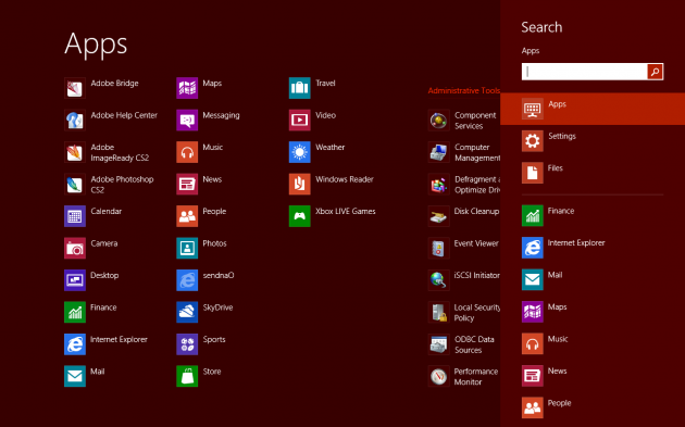 Windows 8 all apps